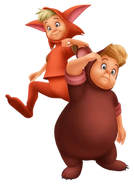 Slightly and Cubby in Kingdom Hearts