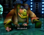 Klungo injured and bleeding by Gruntilda (Banjo-Tooie)