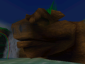 Wizpig head on Timber Island