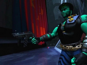 Matrix holding Gun