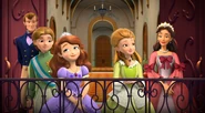 Princess Sofia shows them a picture of her and her family at Elena's coronation as Queen