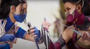 Mileena klashing Kitana (MK1)