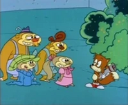 Rocket with his Sloth Famiily and Tails
