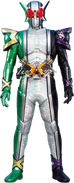 Kamen Rider Double CycloneJokerXtreme (Wallflower Blush; Transformation from the W CycloneJokerXtreme Ridewatch)