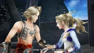 Terra being rescued by Vaan
