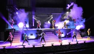 Megazord Rangers, Super Megaforce Meridian White, Super Megaforce Gold and Super Mega Rangers Team Up