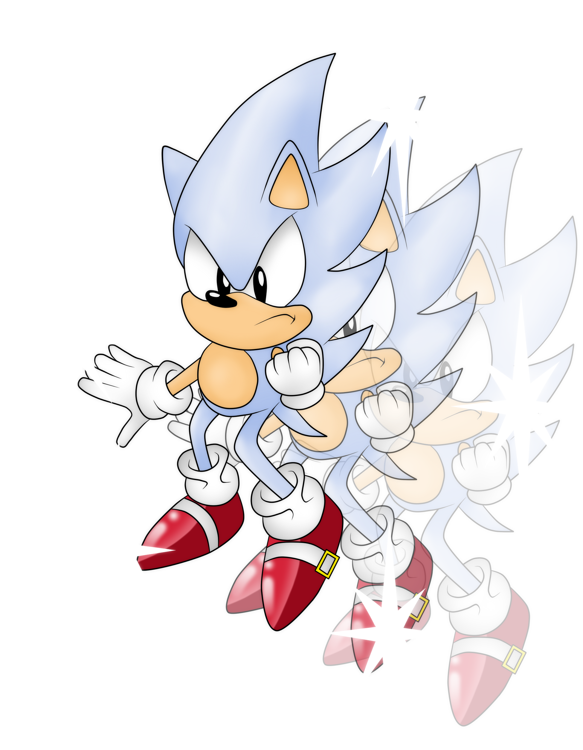 Hyper Sonic  Sonic art, Sonic fan art, Sonic fan characters