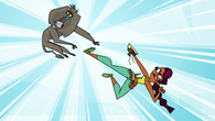 Sierra hits a baboon...