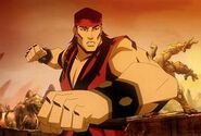 Liu with armbands in MK Legends