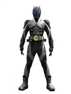 Nether Guardian Herobrine transforms into Kamen Rider Proto-Zero-One