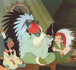 Tiger Lily with Indian Chief and Peter Pan