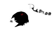 Remon appears as a human in shadow art