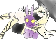 Otro diseño de Neko,parece un tigre (Puede que sea su forma original,nótese que lleva falda y debajo unos pantalones cortos (?) )