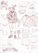 Bocetos para Modulo "Club Girl" para Project Diva F 2nd y Extend por Smith Hioka