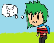 y aqui imitando a un conejito c: .. (UN CONEJITO MALVADO MIRALE LOS OJOS Y DIME SI NO ES MALO D: )