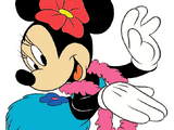 Minnie Mouse and her friends in their Hula Clothes