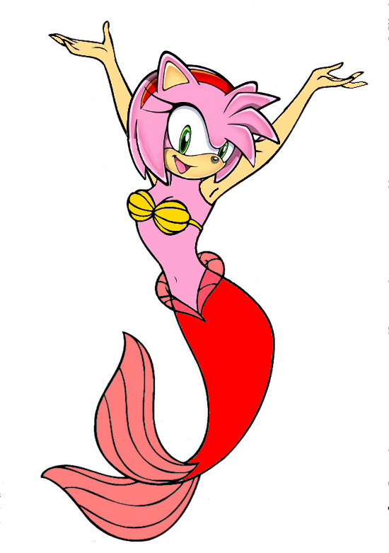 Amy Rose, her brothers, and her aunts in their mermaid forms.