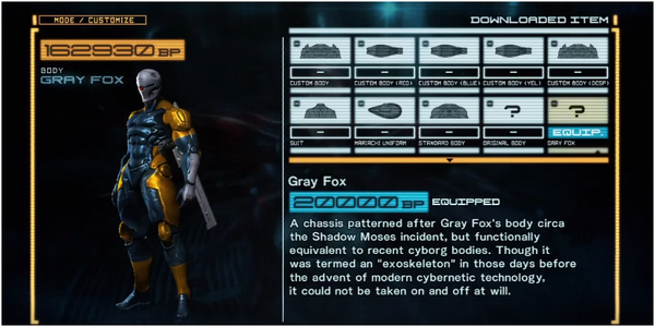 Gray Fox's Exosuit