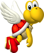 Winged Koopas are Relatives of the turtle and are soldiers of bowser.