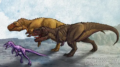 Chomper and his T-rex parents 1