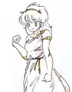 Athena with her dress