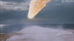 Asteroid Clara during atmospheric entry