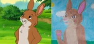 A photo collage comparing Rabbit and Hopper side-by-side.