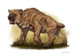 Nandi Bear, another species of bear-like hyena of the island, it is bigger and more aggressive than the Ursine Hyena