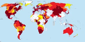 Map at its peakColors: (dangers by infected people)
Dark Red = Critical Area
Red = Very Dangerous
Orange = Dangerous
Yellow = Few people
White = No Infected