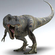 T-Rex, A Meat eating Dinosaur appeared on the island.