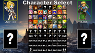 The character select screen