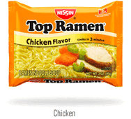 Top Ramen Chicken Flavor is a Flavor of Top Ramen is Sold Commonly In Stores Around The World. Every Year on The Island During The 4th of July Top Ramen Shrimp, Beef, Picante Beef, Chili, Oriental and Chicken Flavors Are Served In a BBQ Alongside Many Other Foods.