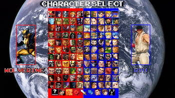 MvCA Character Select Screen