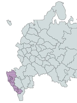 Almosbus' natural distribution, mostly within forests in the Southwest.