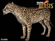 The Dinofelis is one of two Sabretooth Cats (The Other Being Smilodon), Unlike Smilodon It Can be domesticated and gets along with humans and dylanuses fine although the people need a permit for this cat, fatalities never happened with this cat while domesticated, but in the wild, 12 fatalities happened.