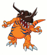 Greymon is a Digimon that resembles a Ceratasaurus and is found in the deserts of the islands. They are freindly to humans