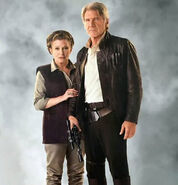 Han Solo and Leia Organa in the Film