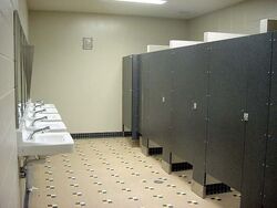 Girls' bathroom at school