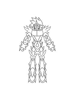 Derukamon's armored form. I will color soon and make it a main pic.