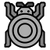 Round Bug Icon Grey