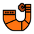 Flute Icon Dark Orange