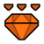 Jewel Icon Dark Orange