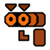 Binoculars Icon Dark Orange