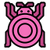 Round Bug Icon Pink