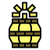 Bomb Icon Light Yellow