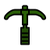 Pickaxe Icon Dark Green