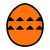 Egg Icon Dark Orange