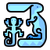 Terrestrial Endemic Life Icon Light Blue