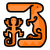 Terrestrial Endemic Life Icon Dark Orange