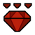Jewel Icon Dark Red